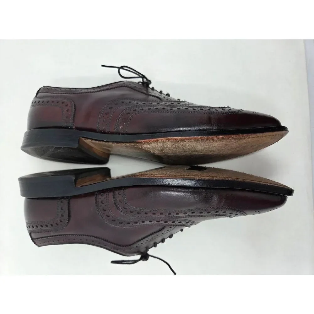 ALLEN EDMONDS MCALLISTER WINGTIP BROGUE MEDALLION TOE CORDOVAN OXFORD MENS 9.5 D